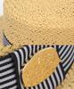Stripe Line Beige Panama Hat
