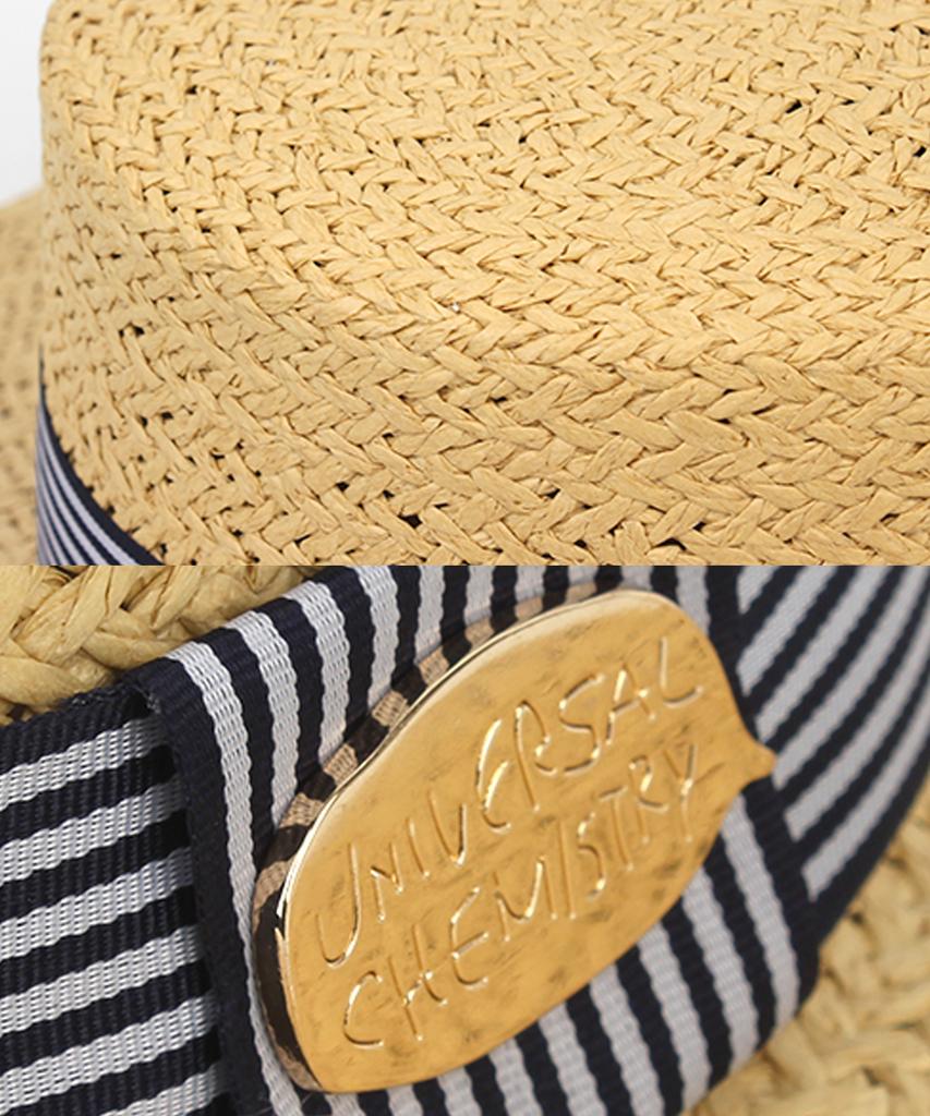 Stripe Line Beige Panama Hat