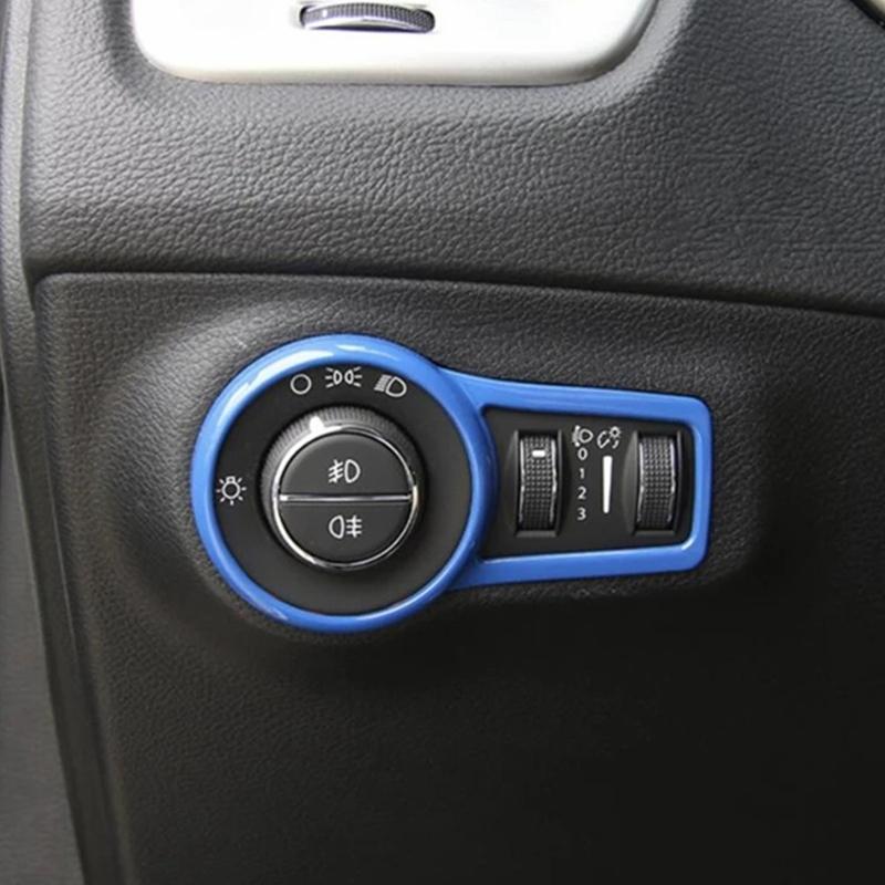 Auto Front Scheinwerfer Lampe Schalter Knopf Abdeckung Zierleiste Passend für Jeep Compass Linkslenker 2017 - ABS Innenraum Zubehör