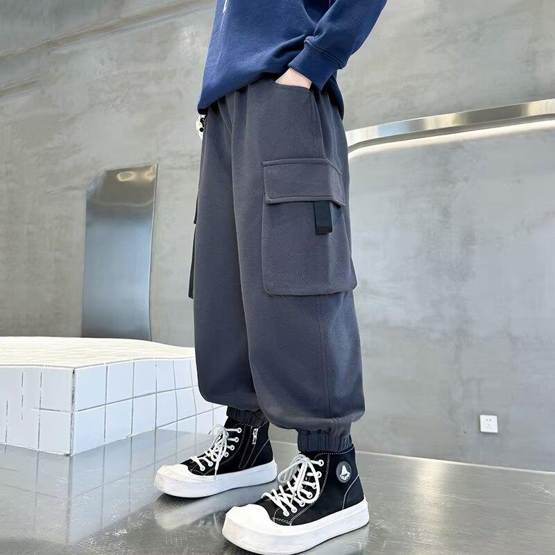 Boys' Pants Spring and Autumn 2025 New Children's Autumn Cargo Pants Boys' Autumn Outfit Big Kids Casual Sports Pants