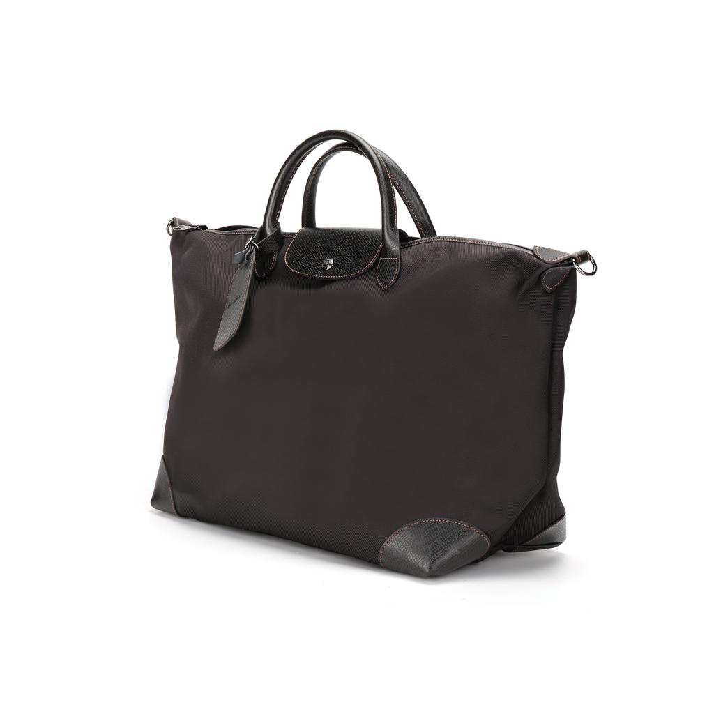 Longchamp Boxford 45 Short Handle Casual Fabric Dumpling Bag Shoulder Tote Large Unisex bags Black 1624080001