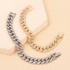 ins cold style hip hop light luxury rhinestone bracelet, new niche design fashion jewelry in Europe and America