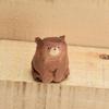 Holzbär Figur Miniatur Bärenstatue Rustikales Tier Tischornament für Schlafzimmer Kinderzimmer Spielzimmer