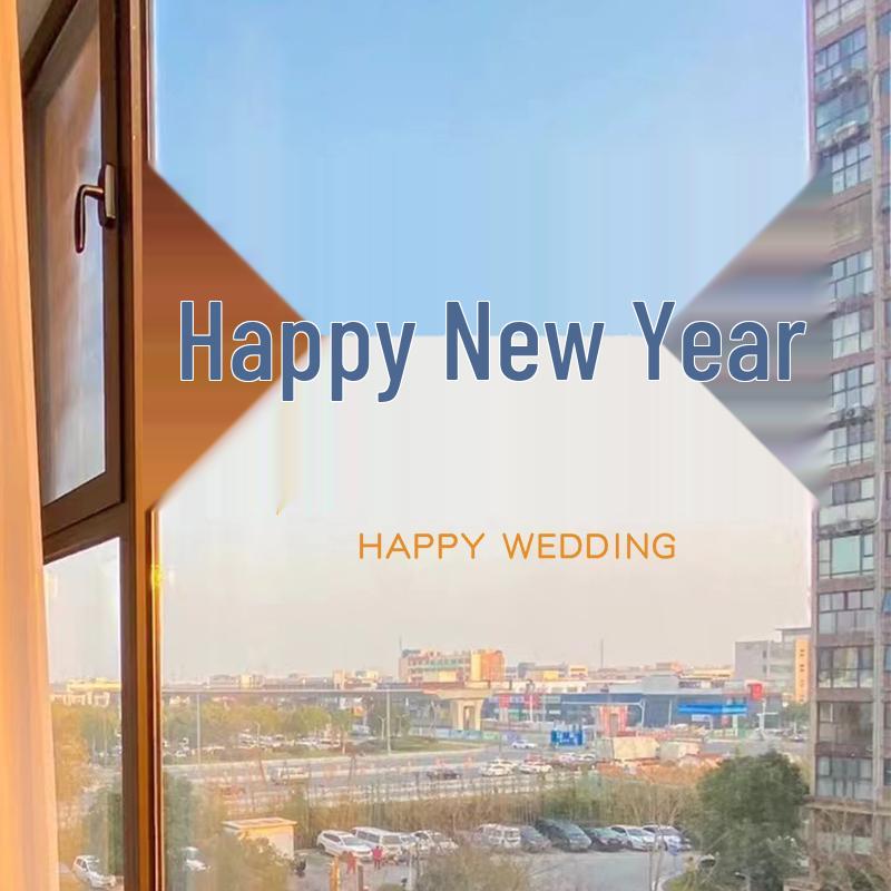 Double-Sided Xi Character Wedding Window Clings Decoration Set