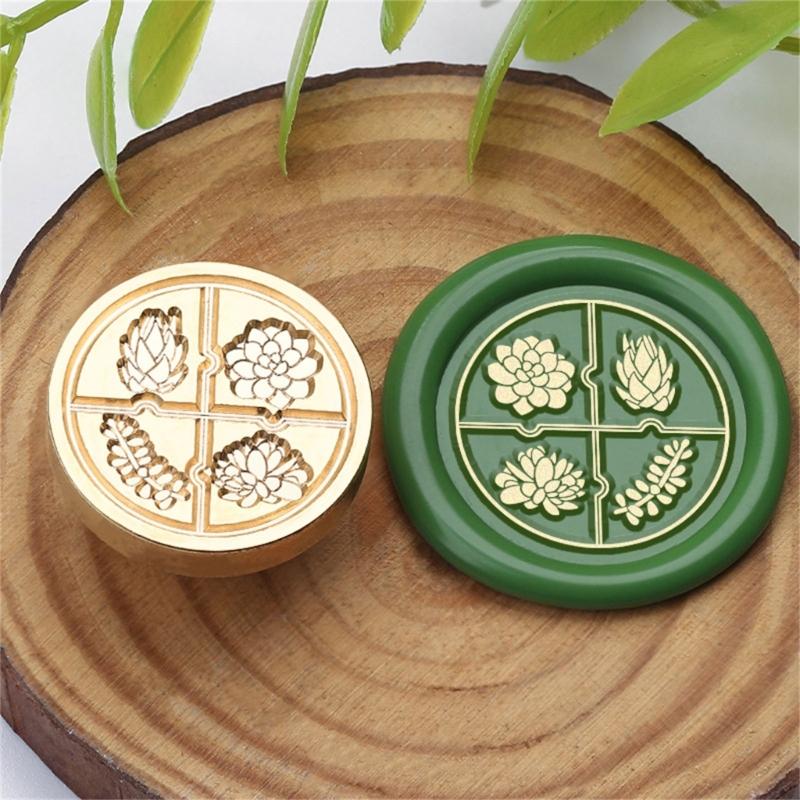 Vintage Siegelstempelkopf Pflanzenmotiv Siegelstempel für Siegel Umschlag Karte Hochzeitseinladungen Scrapbooking Verpackung