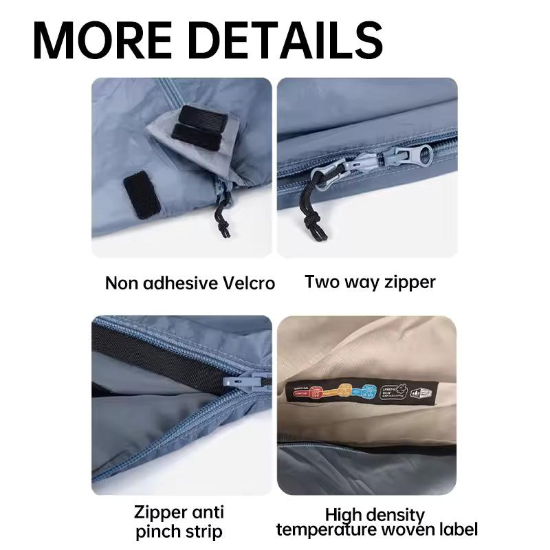 Outdoor camping, tourism, mountain climbing, adult sleeping bag, mini portable nylon cotton, machine washable, multi splicing