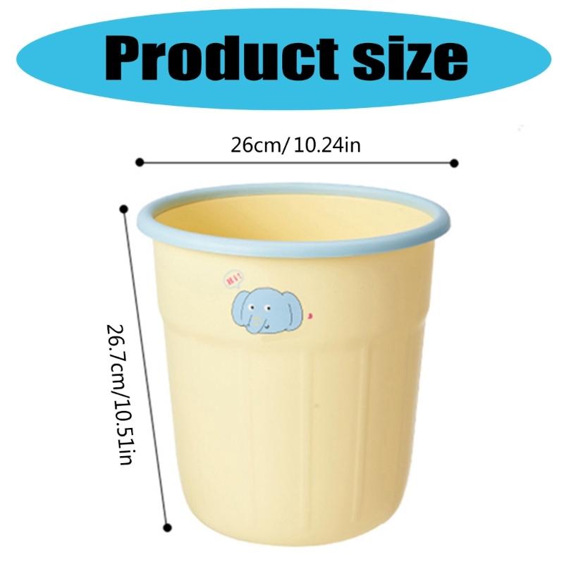 Wastebasket Round Compactly Garbage Bin For Home Bathroom Kitchens Office Plastic Decorative Round Trash Container