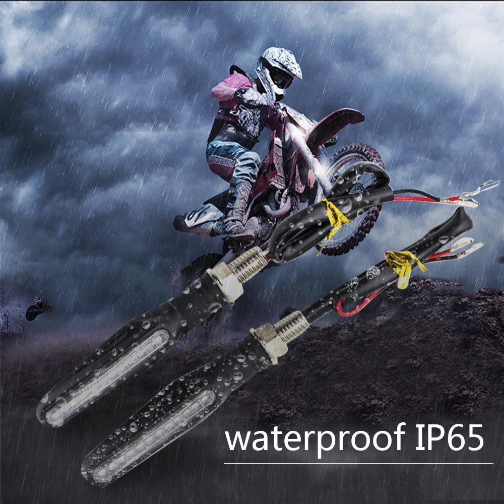Universal LED Motorcycle Turn Signals Lightings Waterproof IP68 Tail Flasher Flowing Water Blinker Motorcycle Flashing