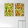 Cartoon Fruit Doodle Avocado Pineapple Kiwi Print Poster Canvas Painting Modern Wall Art Pictures Living Room Bedroom Home Decor