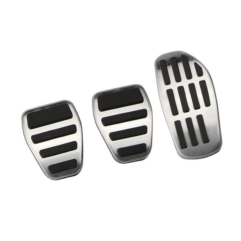 For Juke Hybrid 2024 Stainless Steel Brake Pedal Anti-Slip Covers Accelerator Pedal Wear-Resistant Guard Accessories MT 3pcs