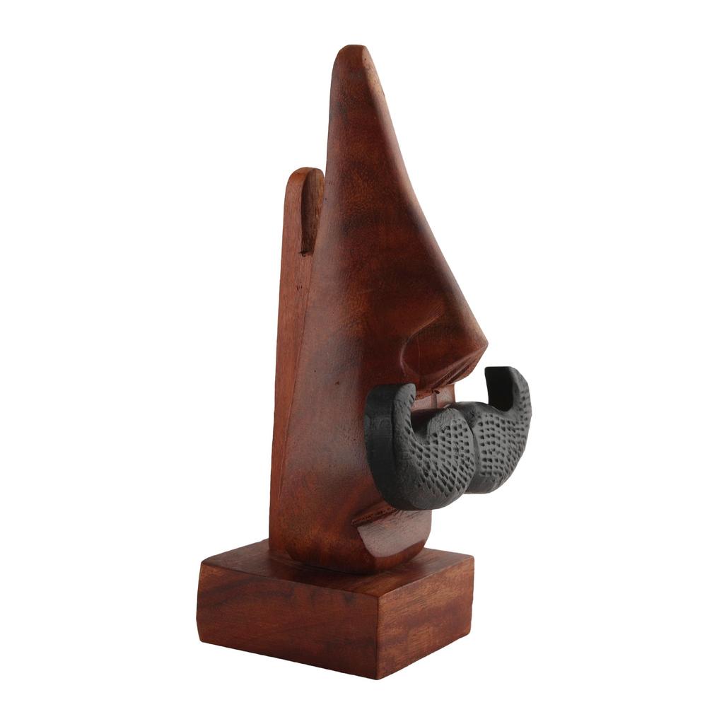 Shriji Crafts Handmade Wooden Nose Shaped Spectacle Specs Eyeglass Holder