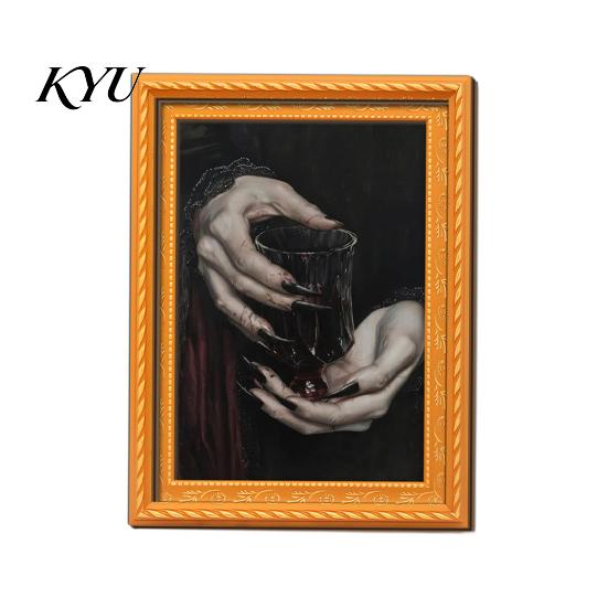 Wooden Magnet Ornaments Retro Frame Fridge Magnet, Strong Magnetic Decor Kitchen Refrigerator for Refrigerator, Office Whiteboard Decoration
