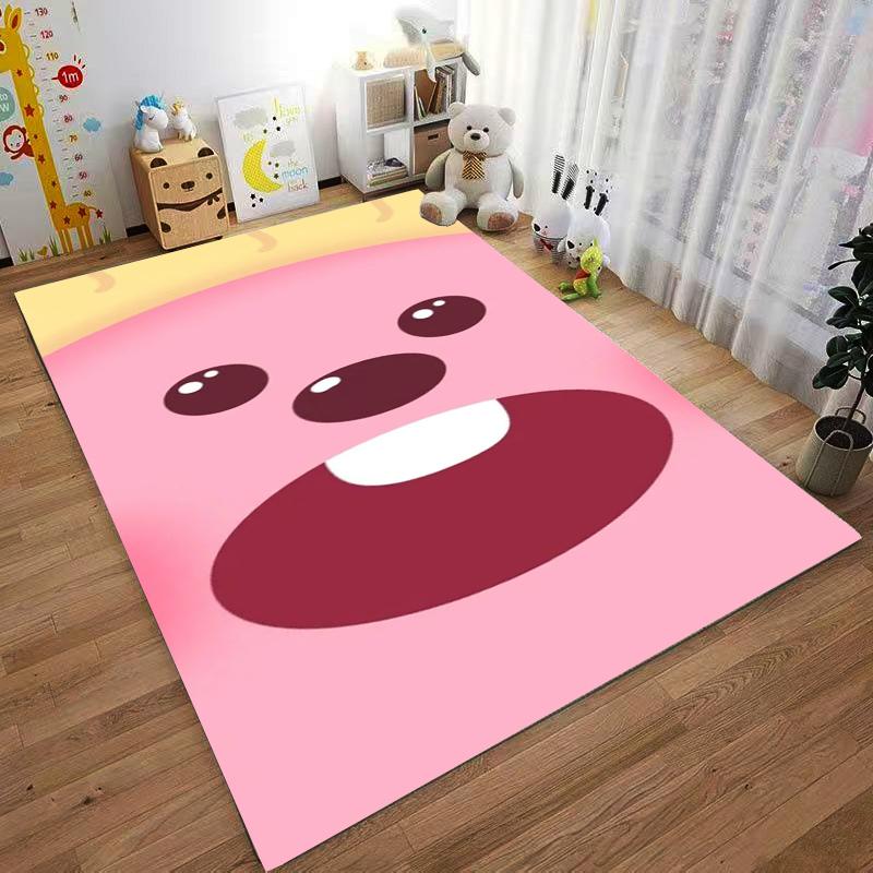 Pink Cartoon Face Carpet, Cute Animal Expression, Bedroom Decor Suitable for Use As an Anti-slip for Living Room Bedroom Sofas