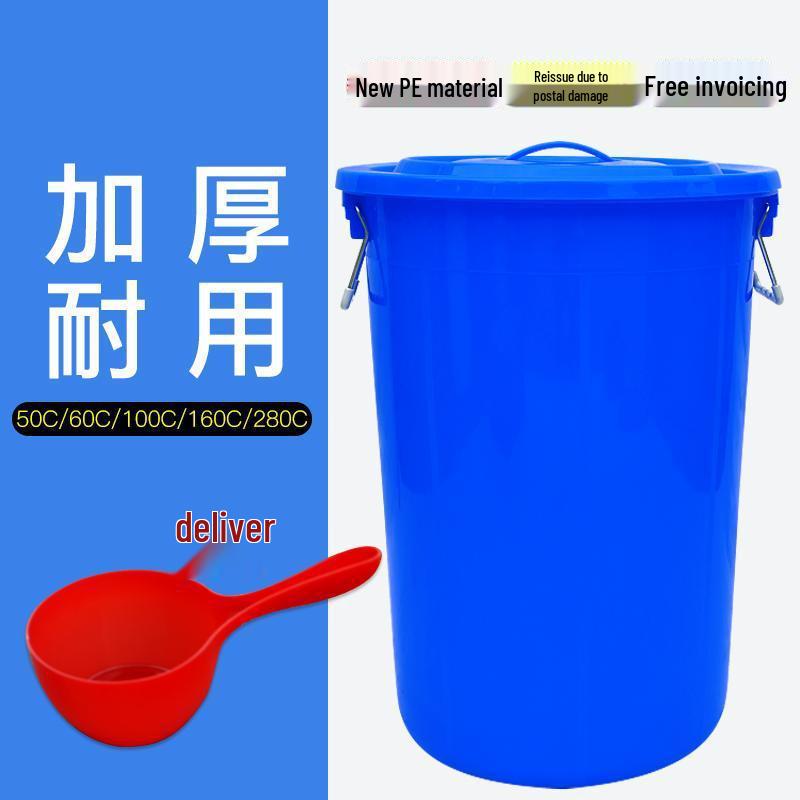 Extra Large Food-Grade Plastic Water Storage Bucket with Lid