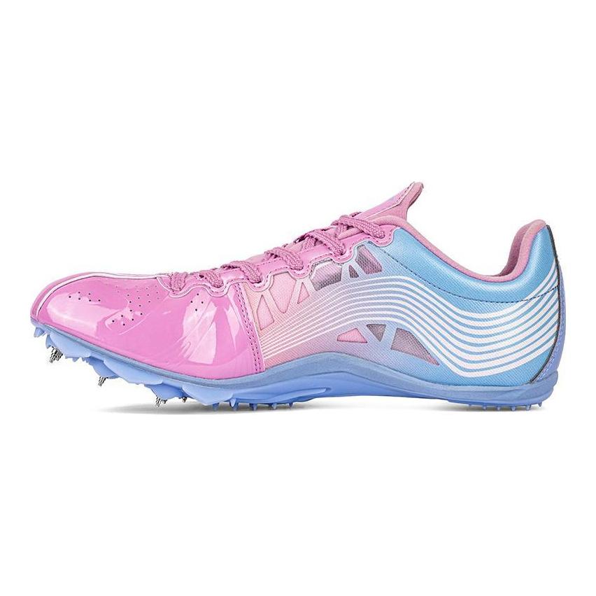 Li Ning Comfortable Cushioning Slip Resistant Abrasion Resistant Low top Training Running Shoes Unisex Blue Pink AJJS001-2