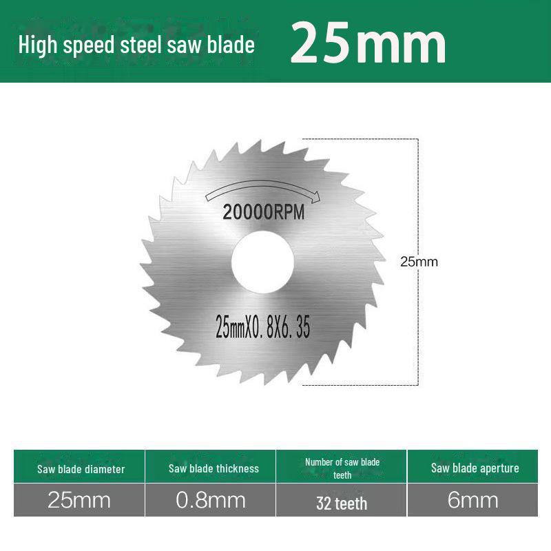 Mini Circular Saw Blade Set for High-Speed Steel Electric Motor Accessories: Ideal for Woodworking, Acrylic & Plastic Cutting with Electric Drills.