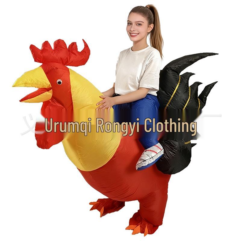 Inflatable Rooster Mascot Costume for Halloween or Festival 