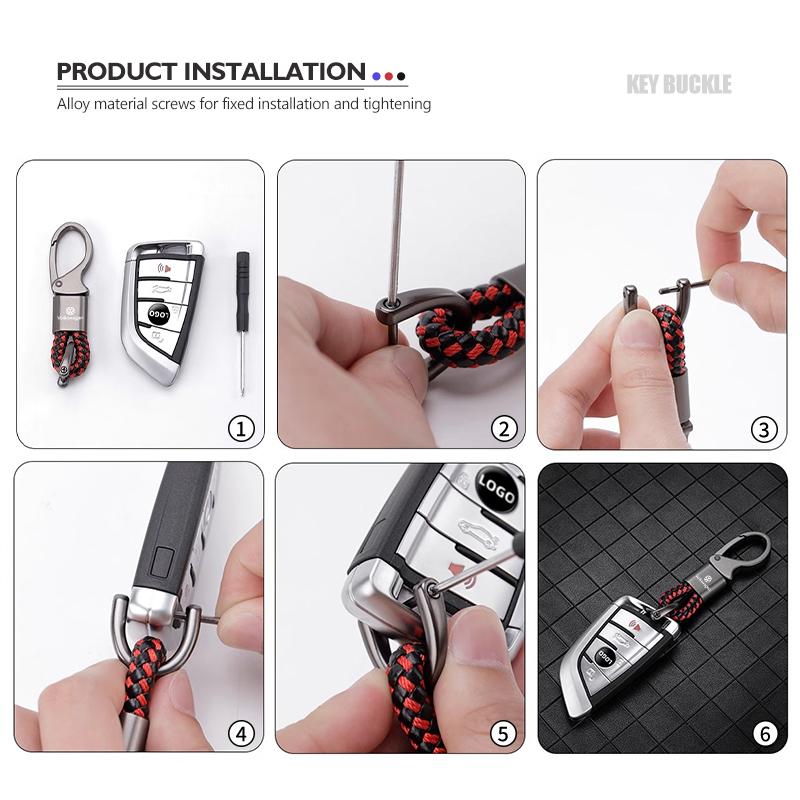CUP1 Car Styling Blade Head Leather Key Anti-lost Chain Accessories For Volkswagen VW Passat Golf 4 5 6 Tiguan Polo Scirocco Jetta CC