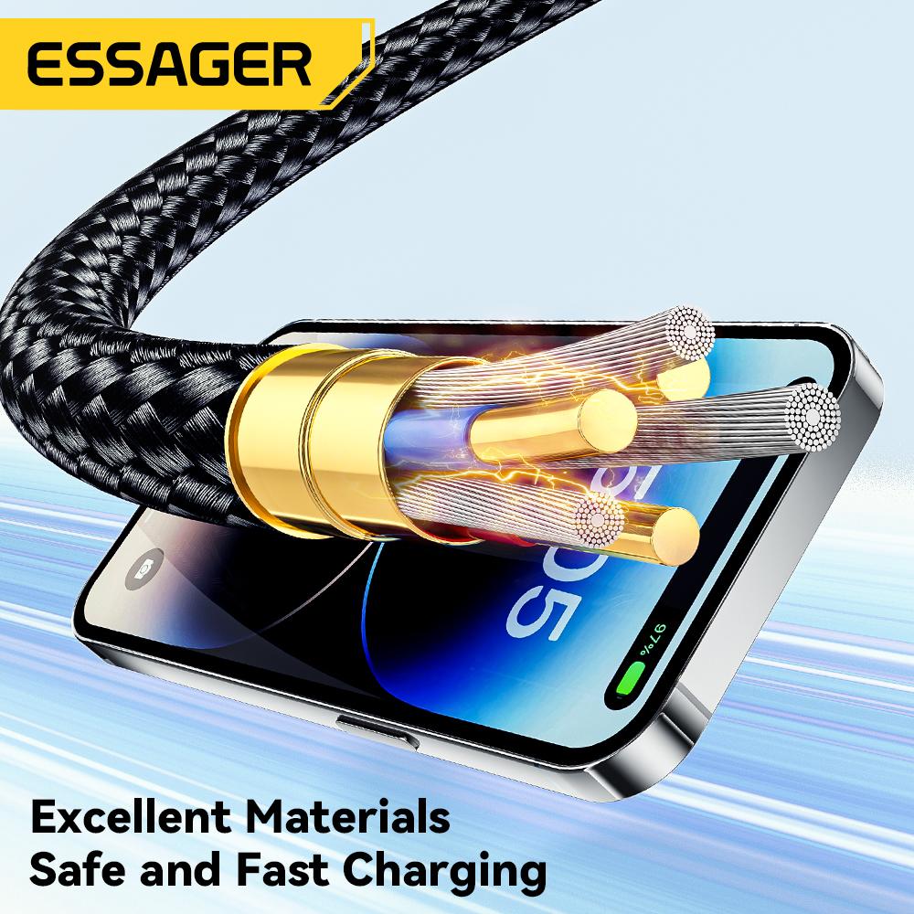 Essager USB C Cable for IPhone 15 14 13 12 11 Pro Max Xs 8 Plus IPad Macbook Wire 29W PD Fast Charging Type C To Lighting Data Cord