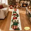 Christmas Rectangular Rug, Non-Slip, Absorbent Kitchen and Hallway Rug, Hallway and Entryway Mat, Home Decor