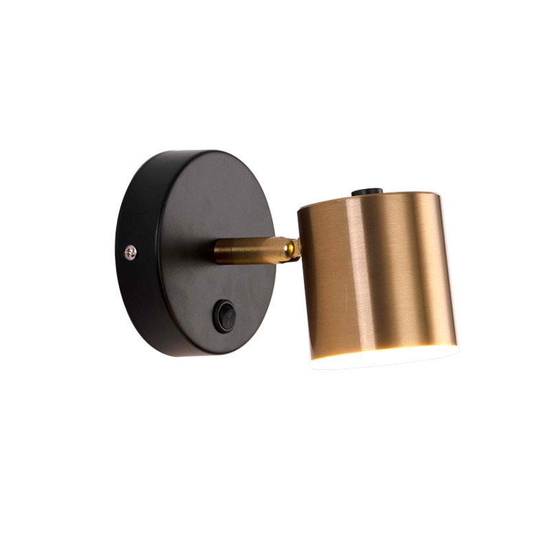 Nordic Modern Wall Lamp: Bedside Reading Light & Small Spotlight for Bedroom, Aisle, or Bathroom Mirror.