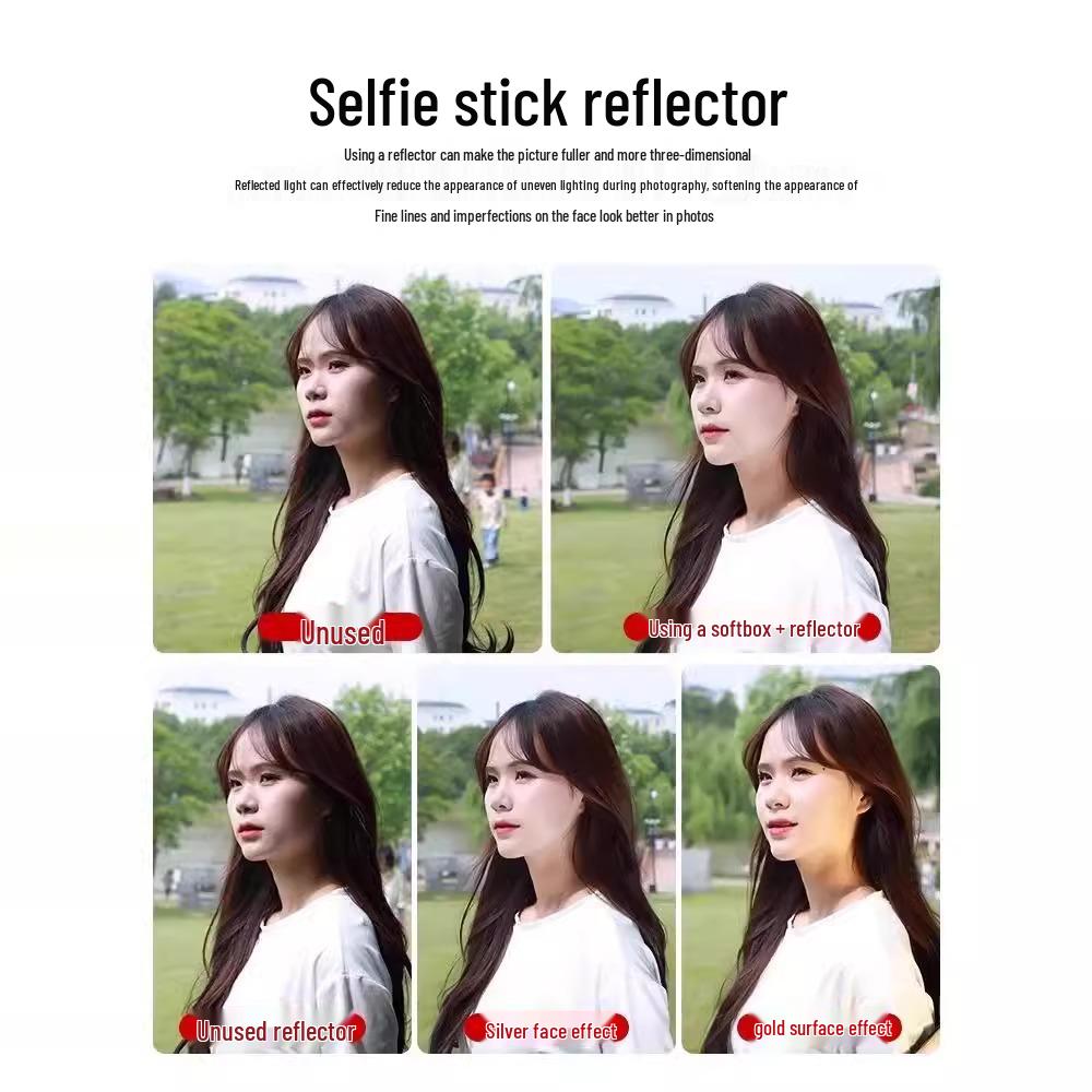 Mini Tragbarer Reflektor Aufhelllicht: Vier-in-Eins Live-Streaming-Kreislicht mit Neukundenrabatt