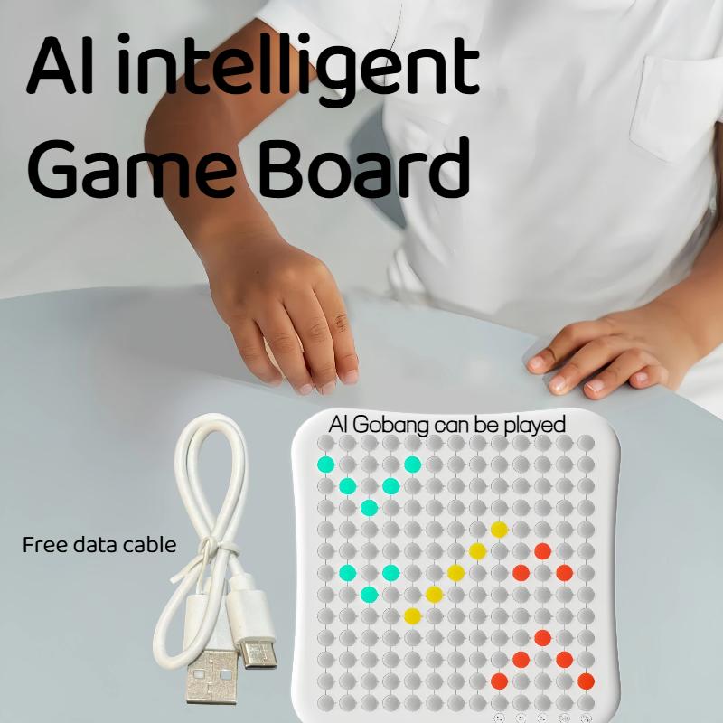 Set de Backgammon Intelligent Abs - Jeu de Plateau 10-en-1 pour Enfants et Adultes avec Go Échecs Rechargeable USB - Activité Amusante de Lien Familial