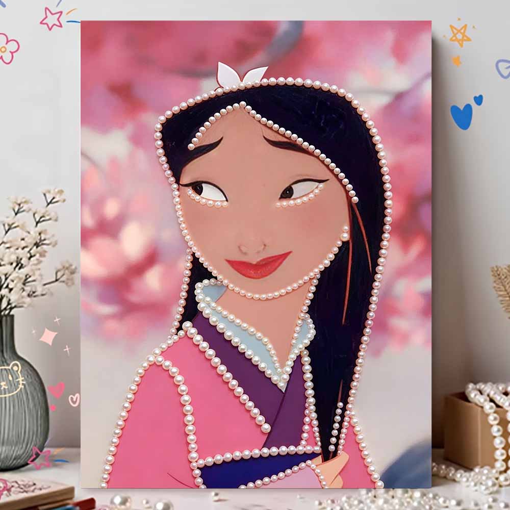 Disney Pearl Painting Mulan Art Kit Adult Beginner Home Wall Decor Special Shape