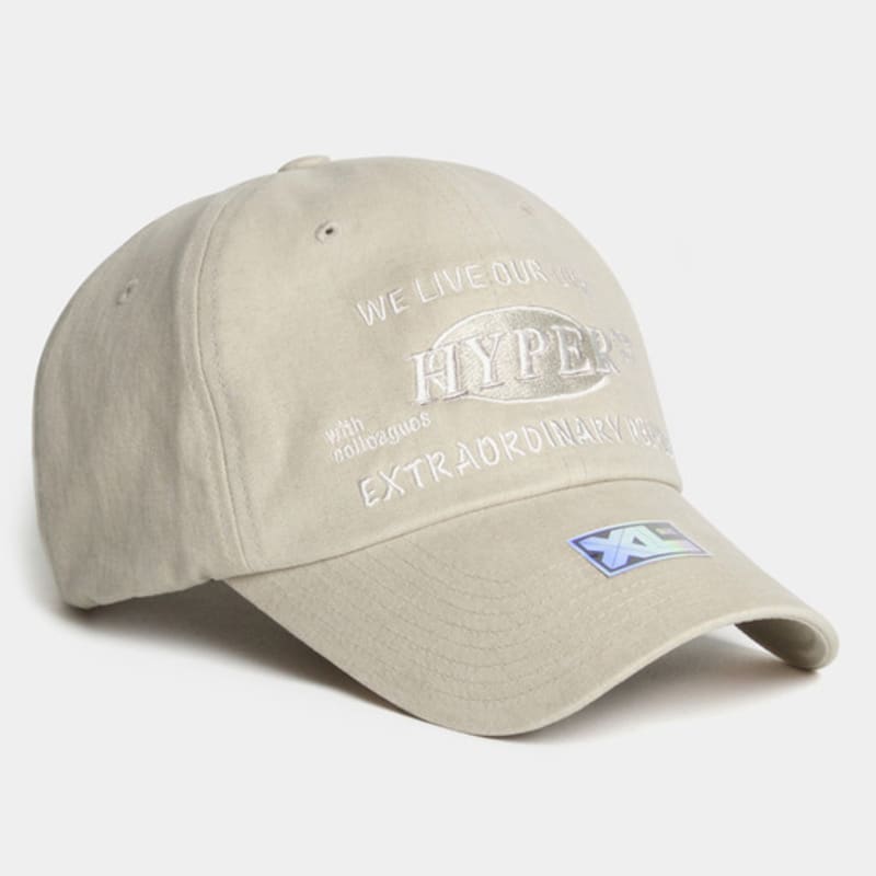 

PLATEAU Oversized Peach Fabric Ball Cap XL HY CAP LIGHT BEIGE XL