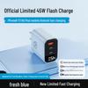 45W Gallium Nitride Fast Charger with Three Ports for iPhone 16 Pro Max