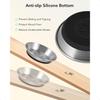 Stainl Steel Cat Bowls 2PCS NonSlip Cat Food Dishes Metal Cat Food and Water Bowls Whisker Friendly with Wide and Shallow Desig