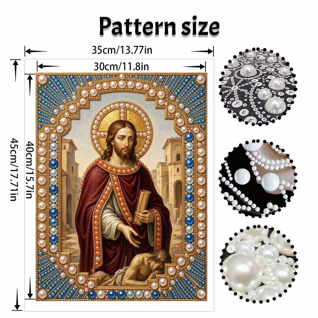 DIY 3D Pearl Diamond Painting Art Set Jesus Christ Religious Home Decor Art Set Wall Art