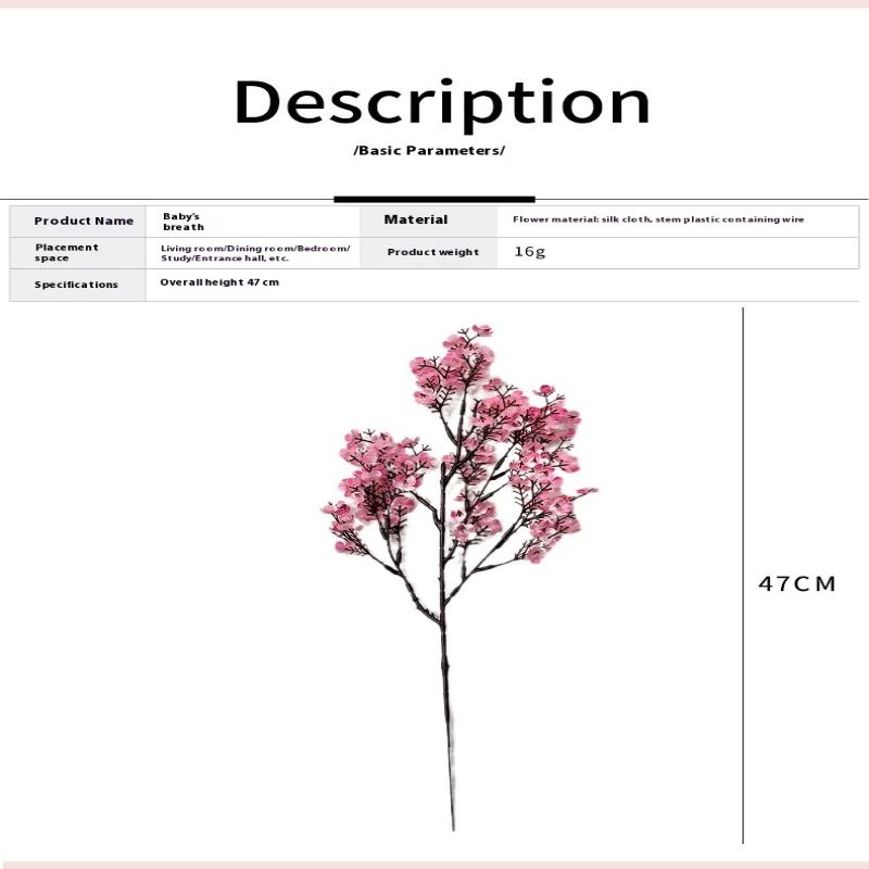 1 st Babys Andningsbara Konstgjorda Blommor Silkesväxter För Höst Halloween Dekor Perfekta Säsongsmässiga Hemdekorationer