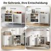 Metal Storage Cabinet with Lock and Adjustable Shelves - White