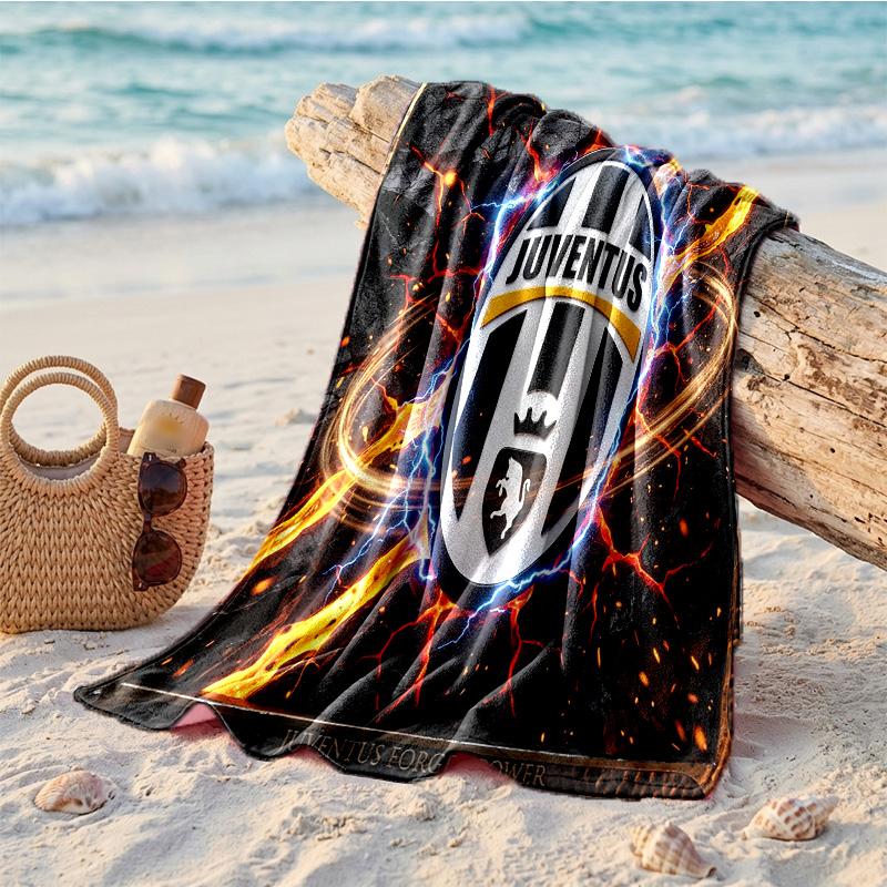 Juventus FC Druck Mikrofaser Strandtuch Schnelltrocknend Saugfähig Großes Handtuch für Strand Schwimmen Reisen