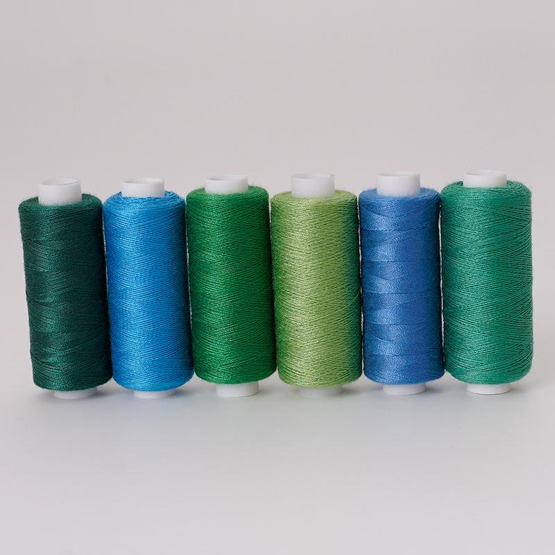 Colorfast Handmade 400-Yd Hand Sewing Thread: 6 Spools of 402 Colored Polyester Threads