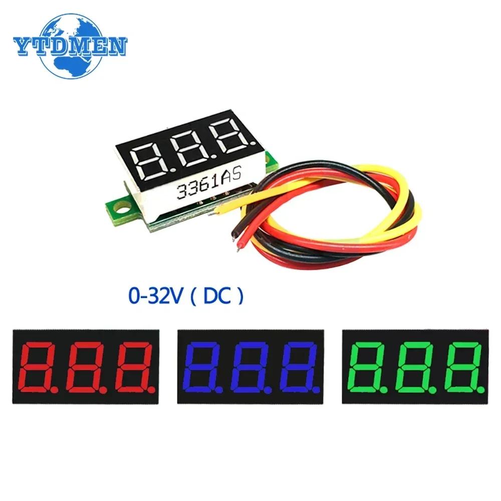 1PCS 0.36 Inch Voltmeter DC 0-32V 4.5V-30V LED Mini Digital Voltmeter LED Display Volt Meter Gauge Voltage Panel Meter 2 3 Wires