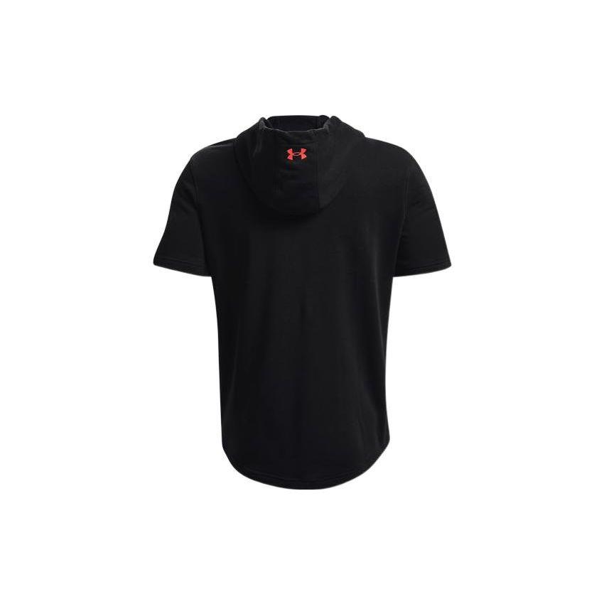 Under Armour Project Rock Terry Short Sleeve Hoodie Men Black 1370465-001