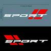 1Pair Sport Racing Car Sticker Waterproof Vinyl Decal for Auto Side Skirt Side Body Door Exterior Styling Accessories Universal