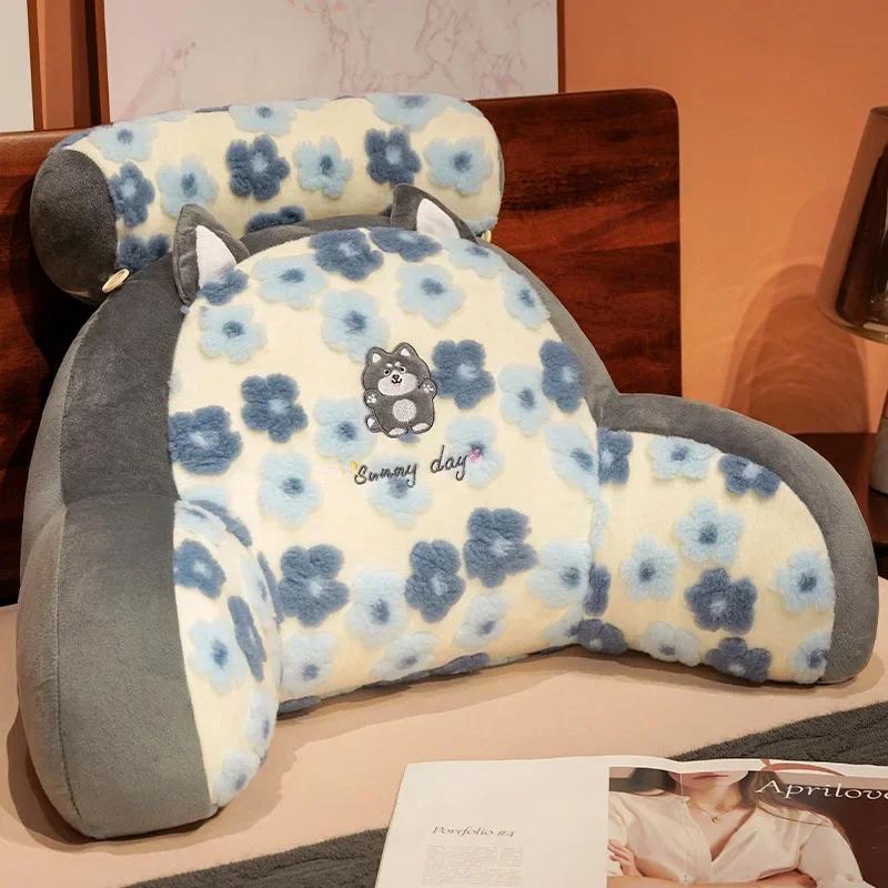 Plush Fur Soft Waist Pillow Bedhead Pregnant Women's Waist Protection Pillow Home Furnishing Sofa Decoration Printed Cushion