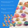 Colorful Steamed Bun Toy with Steamer Stress Relief Multicolor Dumpling Squeeze Sensory Toy Stress Ball Simulated Dough Ball Fidget Toy