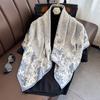 Floral Printed Square Scarf For Women Spring Summer Versatile Neck Wear