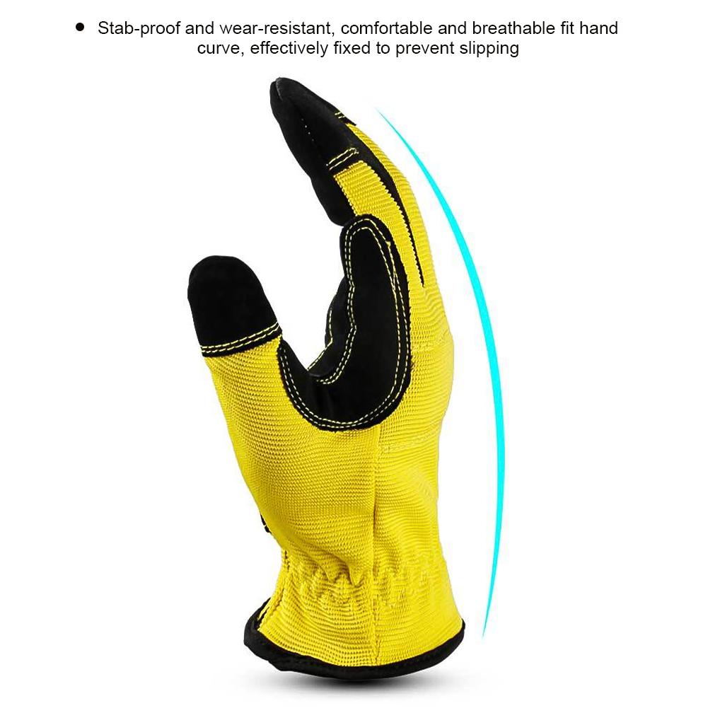 1 pereche de mănuși de grădinărit imitație microfibră multifuncțională, cu ecran tactil, respirabil, rezistent la uzură, mănuși de protecție a muncii