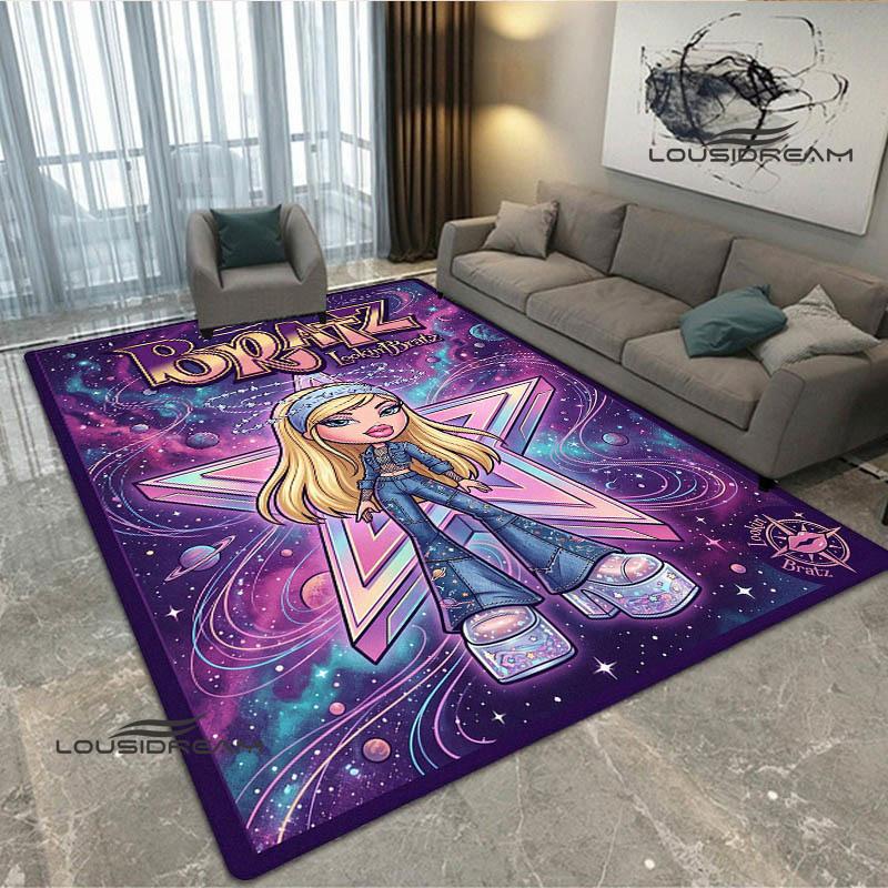 Bratz kawaii printed carpet Non-slip carpet outdoor carpets area rug Home bedroom decor rug for bedroom birthday gift