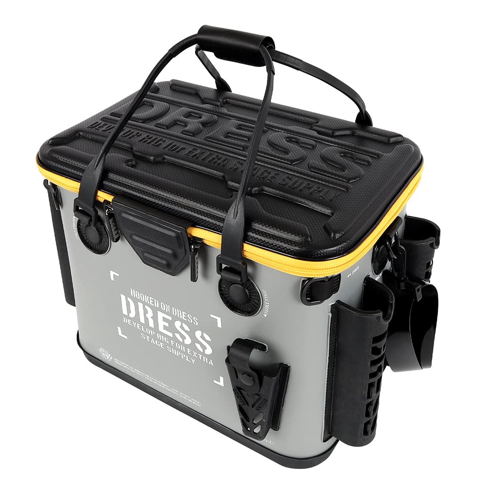 

Fishing Mesh Fishing Rod Fishing Fishing Storage Tackle Bag [DRESS] Bucket, Gray/White (with Pocket) Bucket/Buckle, Approx. 34L, Holder, EVA,