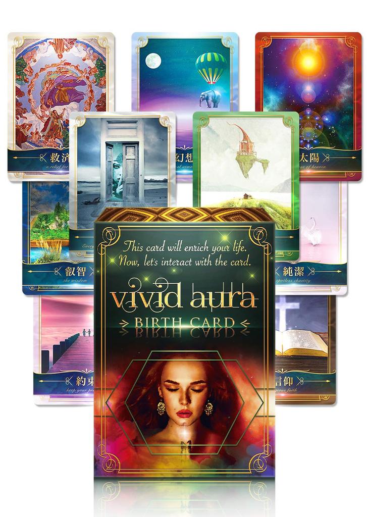 Vivid Aura BIRTH CARD Oracle Card [Authentic Japanese Product] Perfect for Beginners, Standard Oracle Card Size 127 X 88 Mm