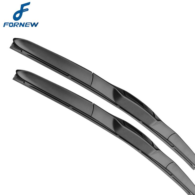 Fornew Hook Arms Car Wiper Blades 19 & 18 Black/Custom Color 12-Month Warranty for Suzuki Ignis 2003-2008 19+18 Inches