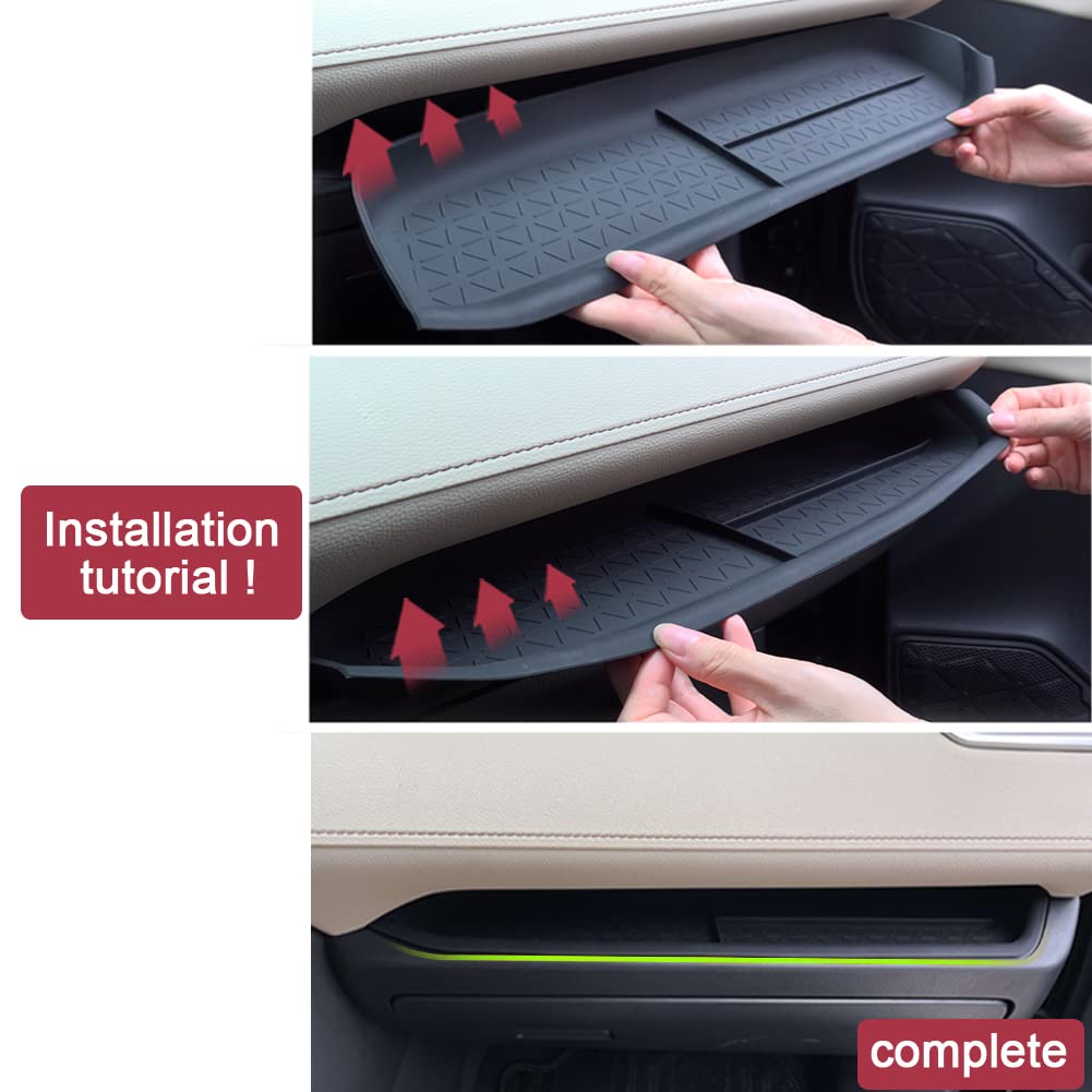 CUCHIYUN 2023 RAV4 Beifahrersitz Aufbewahrungs-Organizer-Matte Handschuhfach-Aufbewahrungs-Organizer-Schale Passt