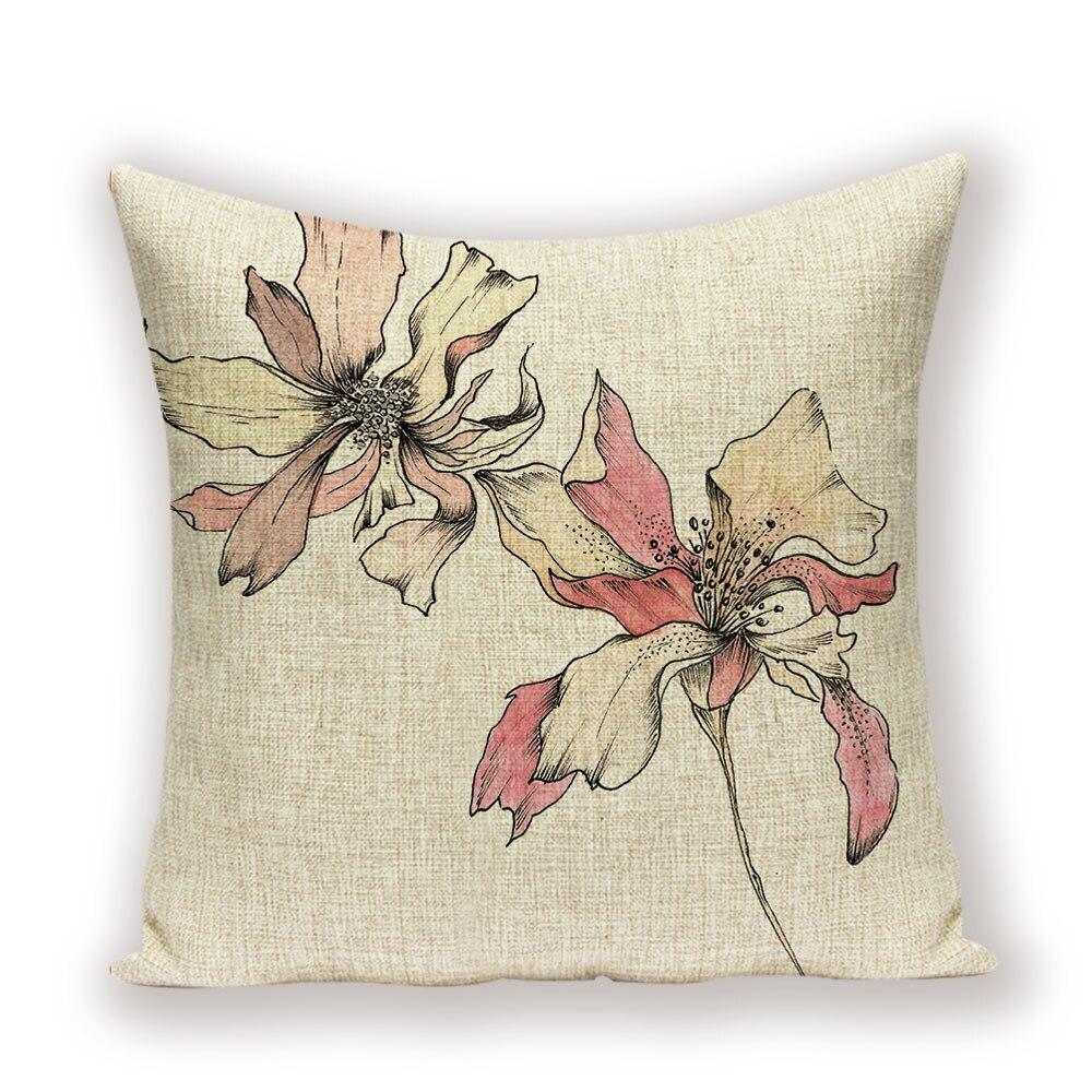 floral pillow covers