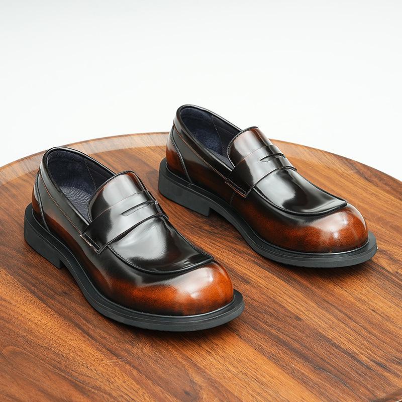 

Мужские туфли-слипоны Big Toe из натуральной кожи высшего качества — блестящие, широкие, деловые, повседневные на лето 38